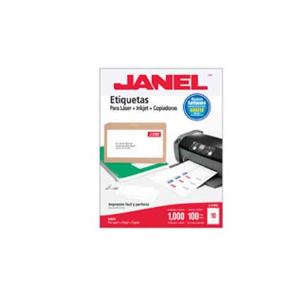 Etiqueta janel laser j-5163 51x102 mm c/250