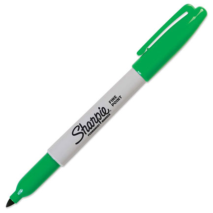Marcador sanford 30004 sharpie fino verde permanente c/12