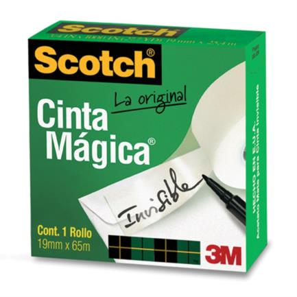 Cinta 3m magica adhesiva 810 18x65 pza