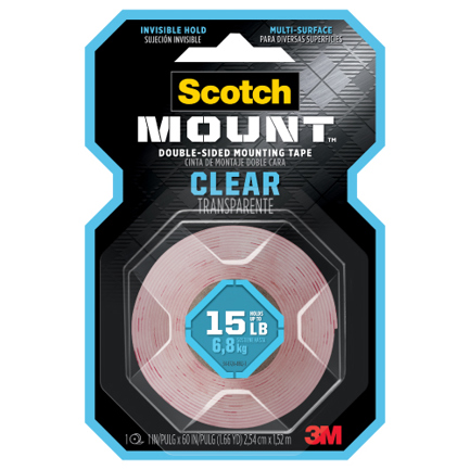 Cinta de Montaje 3M Modelo 410HDC Transparente 25.4 mm x 1.5 m - Artículos Promocionales MAS RECIO