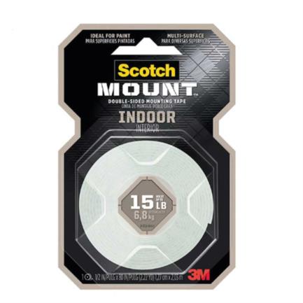Cinta montaje 3m doble cara 110h para interiores 1.27cm x 2m