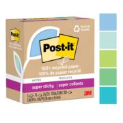 Notas recicladas 3m super sticky 7.6x7.6cm color campiña frutal 6 blocks 65 hojas c/u