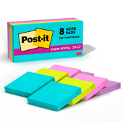 Notas Adhesivas 3M Post-it Super Sticky Miami 2x2 pulg (5X5 cms) block c/90h paq c/8 blocks - Vista 3