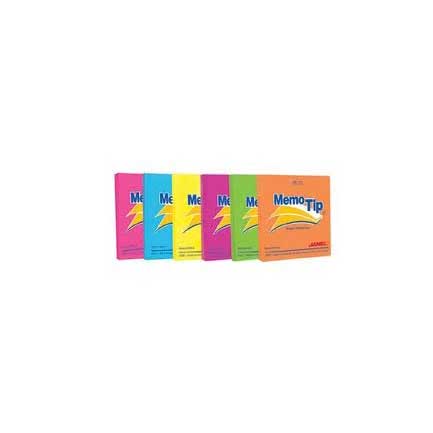 Notas adhesivas janel memo tip neon 3x3 100h c/6 piezas
