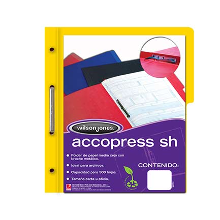 Carpeta acco press mc p4563 oficio amarillo c/10