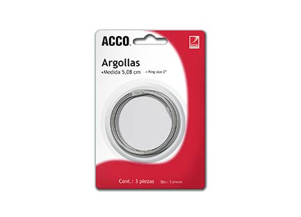 Argollas acco 2" blister c/3