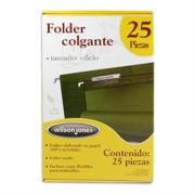 Folder Colgante Acco Wilson Jones Oficio Color Verde Tradicional Caja C/25 Pzas - Vista 3