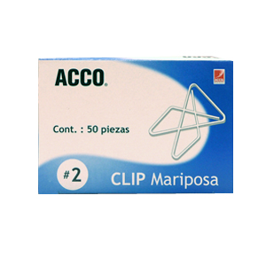 CLIP ACCO GIGANTE No.2 INOXIDABLE 50CLIPS