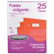 Folder Acco Colgante Carta Color Rojo c/25 Piezas - Vista 3