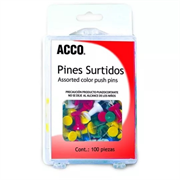 PIN ACCO PLASTICO SURTIDO C/100 - Vista 3