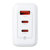Cargador de USB Adata de Pared 65W con 2 Puertos Tipo C y 1 Puerto USB a Enchufe Plegable color Blanco - Artículos Promocionales MAS RECIO
