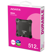 Unidad de Estado Sólido SSD Adata Externo SD620-512G USB 3.2 Gen2 520/460 MBS Lectura/Escritura Negro - Vista 9