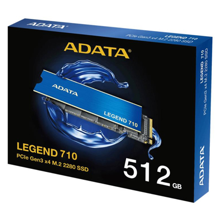 Unidad de Estado Solido SSD Adata 512GB Legend 710 NVMe M.2 1.000MB/s Escritura 2400 MB/s Lectura PCI Express 3