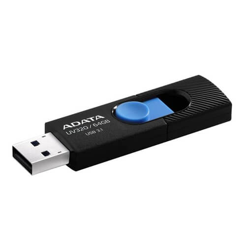 Memoria USB Adata Flash UV320 64GB 3.1 Color Negro-Azul - Vista 2
