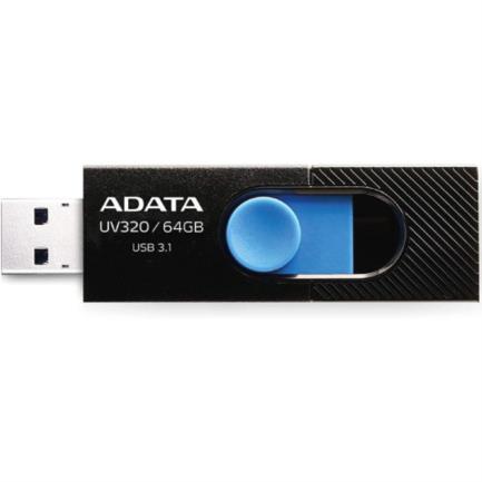 Memoria USB Adata Flash UV320 64GB 3.1 Color Negro-Azul