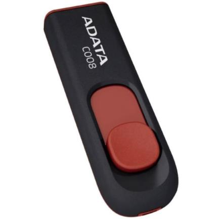 Memoria usb adata c008 64 gb color negro-rojo