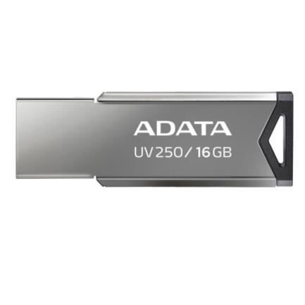 Memoria usb adata 16 gb uv250 met&aacute;lica v2.0 color negro-plata