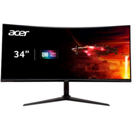 Monitor acer 34" gaming curvo nitro xz342cu v3 uhd 3440x1440 va hdmi 100hz dp 180hz amd free