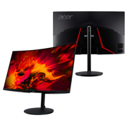 Monitor Acer 31.5" Gaming Nitro XZ320Q X2miiphx Curvo FHD VA 240Hz AMD FreeSync Premium Bocinas 3 Años de Gar - Vista 2