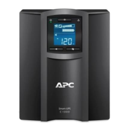 Ups apc 1000va/600w pantalla lcd 120v conexi&oacute;n inteligente torre de onda sinusoidal pura 8 contactos color negro