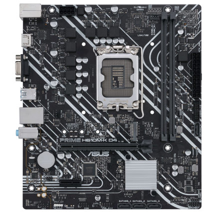 Tarjeta Madre Asus PRIME H610M-K D4-CSM 2xDDR4 64GB 3200Mhz HDMI VGA PCIe 4.0 M.2 S 1700 12th 13th 14th Gen mATX