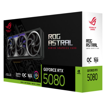 Tarjeta Video Asus ROG Astral GeForce RTX5080 OC 16GB Quad Fan ARGB GDDR7 PCIe 5.0 2xHDMI 3xDP - Vista 2
