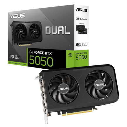 Tarjeta video asus dual-rtx5050-8g 8gb gddr6 128bit pci-e 5.0 hdmi 3*dp dual fan