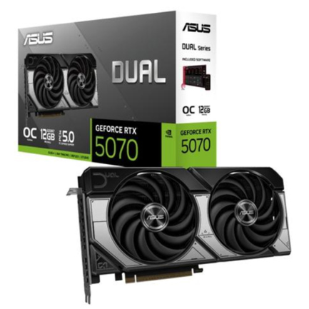 Tarjeta de Video Asus Dual-RTX5070-O12G 192BIT PCI-E 5.0 HDMI 3xDP Dual Fan - MAS RECIO
