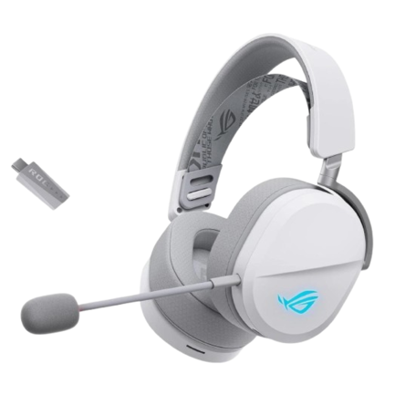 Diadema asus gamer rog pelta inalambrica rog speednova 2.4 ghz usb-c micr&oacute;fono blanco