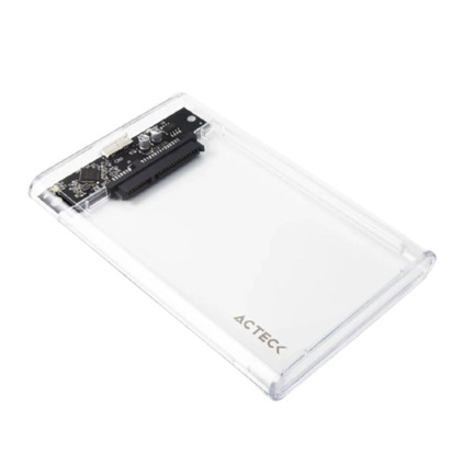 Carcasa de Disco Duro Acteck HDD 2.5 Armor Clear HC430 USB Micro B SATA 2 TB USB A 3.0 5 Gbps - Artículos Promocionales MAS RECIO