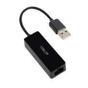 Adaptador Acteck USB A a Ethernet RJ45 Shift Plus AE420 100 Mbps Macho a Hembra USB A Advanced Negro - Vista 3