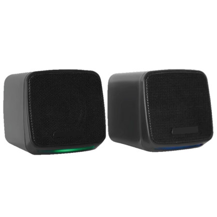 Bocinas Acteck para Elant Cube AS430 / 3.5 mm+USB / 6 W / Sonido Estereo 2.0 / RGB / Advanced Negro