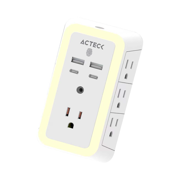 Cargador de Pared Ackteck Energon Lumina CP515 /Carga 20W/7 Conectores/Supresor de Picos y Ajuste de Iluminación - Vista 5