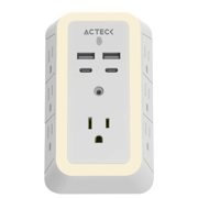 Cargador de Pared Ackteck Energon Lumina CP515 /Carga 20W/7 Conectores/Supresor de Picos y Ajuste de Iluminación - Vista 7