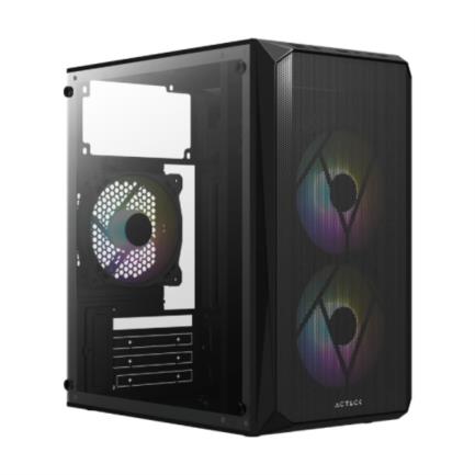 Gabinete acteck mini torre doom gi630 max mb m-atx fuente atx plus 500w  advanced series negro