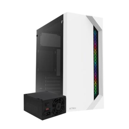 Gabinete Acteck Media Torre Viken GM434 Max MB ATX Fuente ATX 500w Advanced Series Blanco
