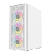 Gabinete Gamer Compact Media Torre Dragonfly Perform Crystal GM590CW / Panel Izq Cristal + Frente Cristal / Blanco - Vista 8
