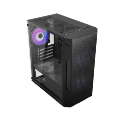Gabinete Gamer Balam Rush Mini Torre Artic GI725 ATX Panel Izq Cristal Frente Colmena USB 3.0/3xFan RGB Negro - Vista 8
