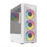 Gabinete Gamer Media Torre DragonFly Crystal GM745 Panel Izq Cristal + Frente Cristal / Azender Blanco - Vista 8
