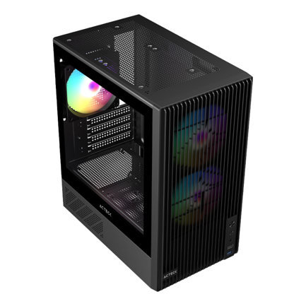 Gabinete acteck compact mini torre zyron gc606 negro
