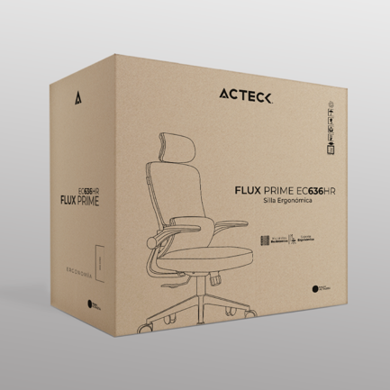 Silla de Oficina Acteck Flux Prime EC636HR/Soporta 100kg Inclinación 120/Reposabrazos 90/Negro -Malla Negra 6