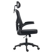 Silla Acteck de Oficina Flux Base EC343HR Soporta hasta 100 kg Reposabrazos Abatibles 90° Marco y Malla Negra - Vista 12