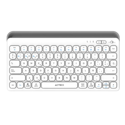Teclado Acteck Inspire Trek TI737 65% Inalámbrico RF Inalámbrico Bluetooth Blanco Español - Artículos Promocionales MAS RECIO