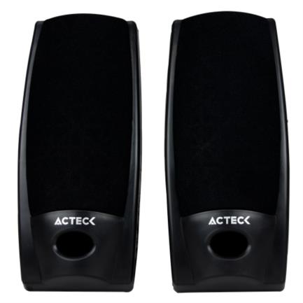 Bocinas acteck aubo-014 ax-2500 estéreo canales 2.0 compactas 3.5mm color negro