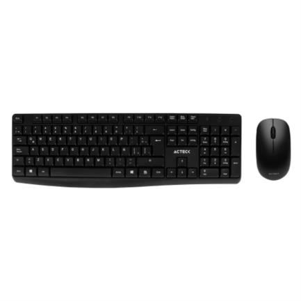 Kit teclado y mouse inalámbrico acteck creator mk440 2.4ghz 1200dpi color negro