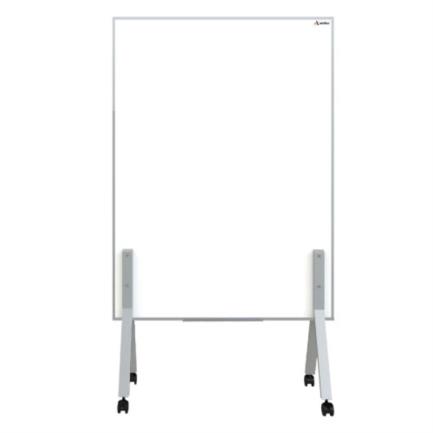 Pintarr&oacute;n m&oacute;vil alfra lux doble superficie met&aacute;lico tela corcho 150x110cm