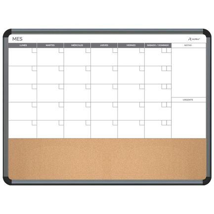 Planeador alfra mensual mixto master board 60x80
