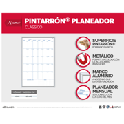 Planeador Alfra mensual metálico clásico 60 × 40 cm - Vista 9