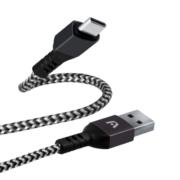 Cable argomtech tipo-c a usb 2.0 nylon trenzado dura form color negro
