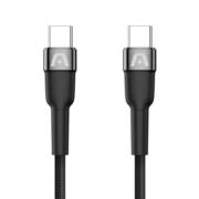 Cable argomtech usb tipo c 65w nylon trenzado dura speed 1.8m color negro